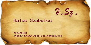 Halas Szabolcs névjegykártya